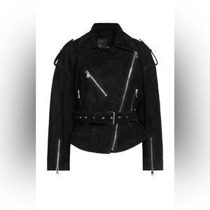 Olivieri Black Women's Biker Jacket suede